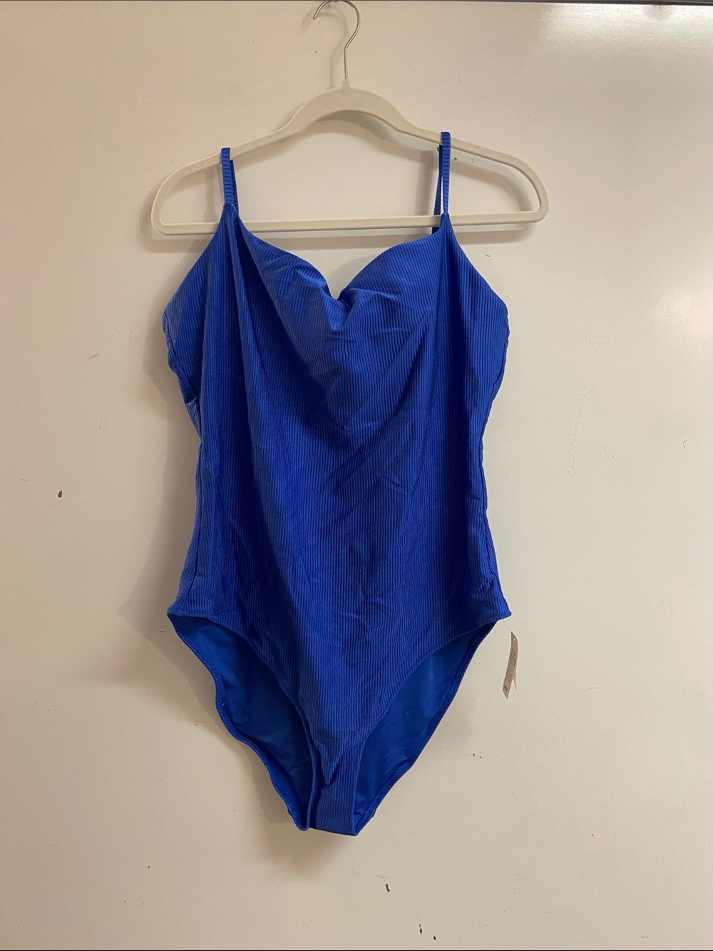 aerie Royal Blue Ribbed One-Piece Swimsuit